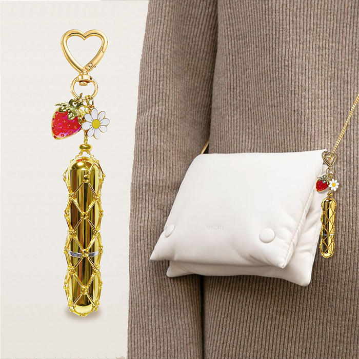 甜草莓香氛吊飾瓶